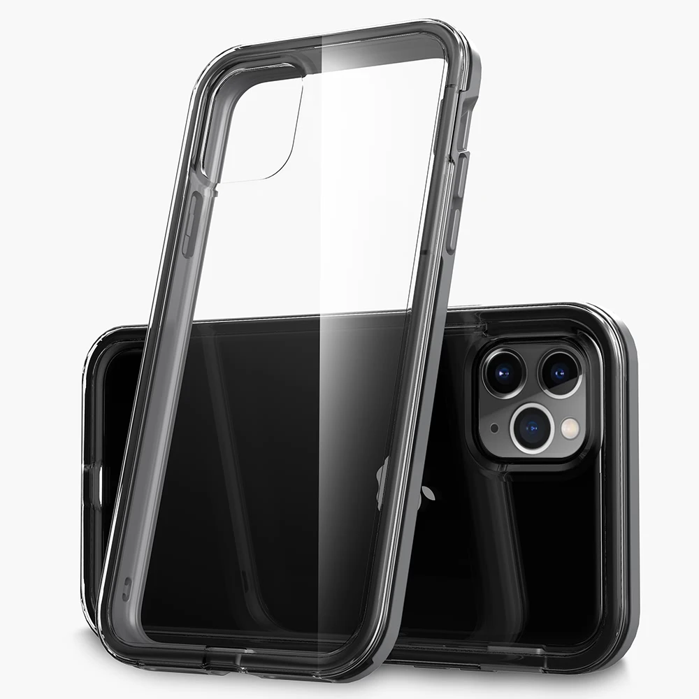Grey Прозрачный Гибридный чехол для телефона iPhone 11 Pro Xr Xs Max X 8 Plus 7 6S 6 сверхмощный защитный чехол противоударный бампер - Цвет: Grey