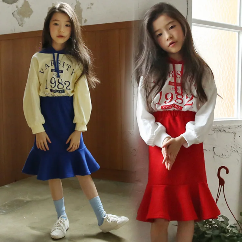 

Girls Dress 2019 Spring And Autumn New Style Korean-style Big Boy Mother & Daughter Parent-child Matching Outfit Hooded Joint Lo