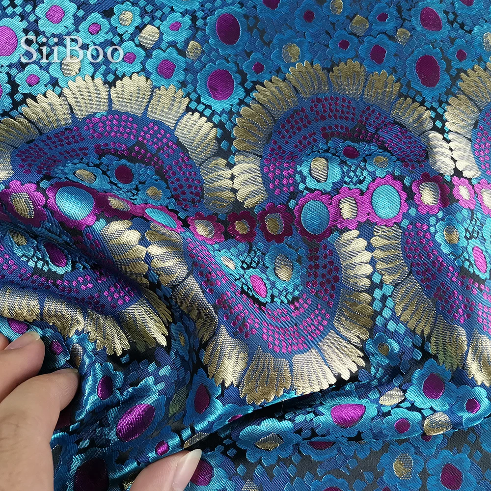 Толстая Роскошная жаккардовая бронзовая ткань в европейском стиле Королевского