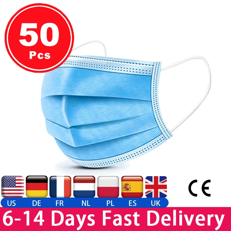 

Surgical Mask 3-Ply Anti-Dust Nonwoven Elastic Earloop Mouth Face Masks Disposable Masks Medical Mask