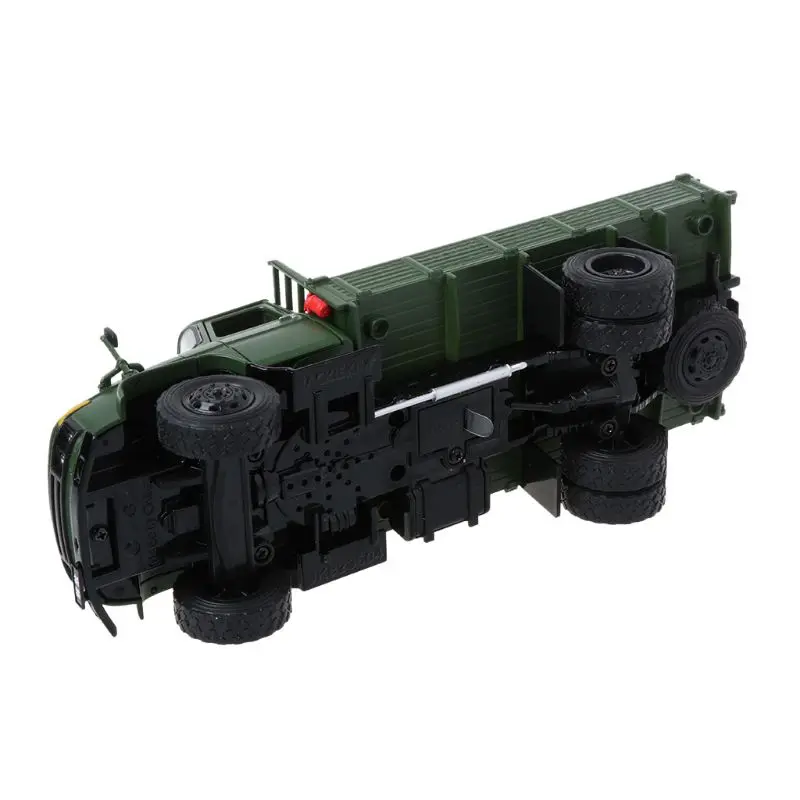 

Simulation RC Car Diecast Toys Metal Mini Vehicle Cars 1/36 Military Truck Doors Opened with LED Light Children Gift F42E