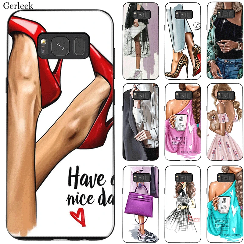 Mobile Phone Case for Samsung Galaxy A20E A70S A2 Core J4 J6 Plus Prime J8 J7 Duo Cover Fashion Girl Woman For | Мобильные телефоны