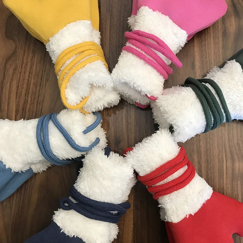 New Children's Mittens Winter Wool Baby Knitted Gloves Children Warm Rope Baby Mittens For Children 1-3 years old