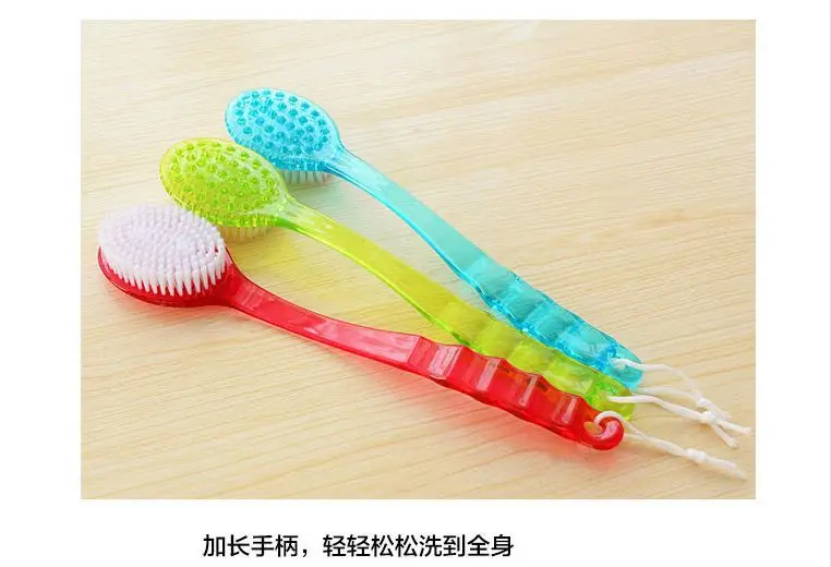 Back Rubbing Bath Brush Soft Bristle Bath Brush Long Handle Massage Bath Brush Bath Back Rubber Cleaning Bath Brush