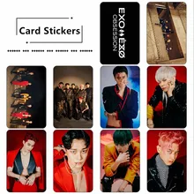Экзо навязчивой идеей фото Stikcy карты 6th альбом с украшением в виде кристаллов карты Стикеры BaekHyun SeHun Kai 10 шт./компл