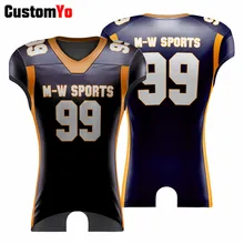 Детские футбольные футболки разных цветов, трикотажные изделия для американского футбола