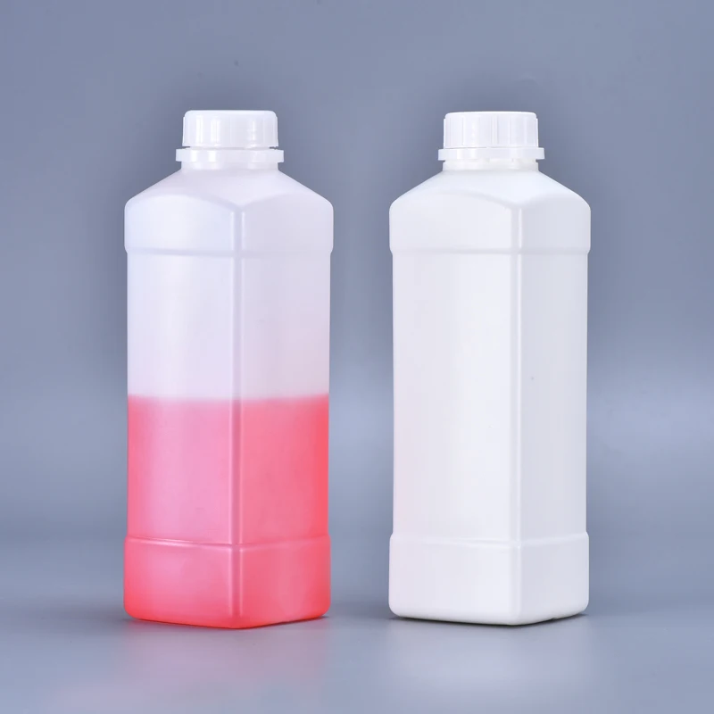 500ml 1000ml Plastic Square Bottle with Narrow Mouth for Liquid Paint Cosmetic Refillable Container 1PCS