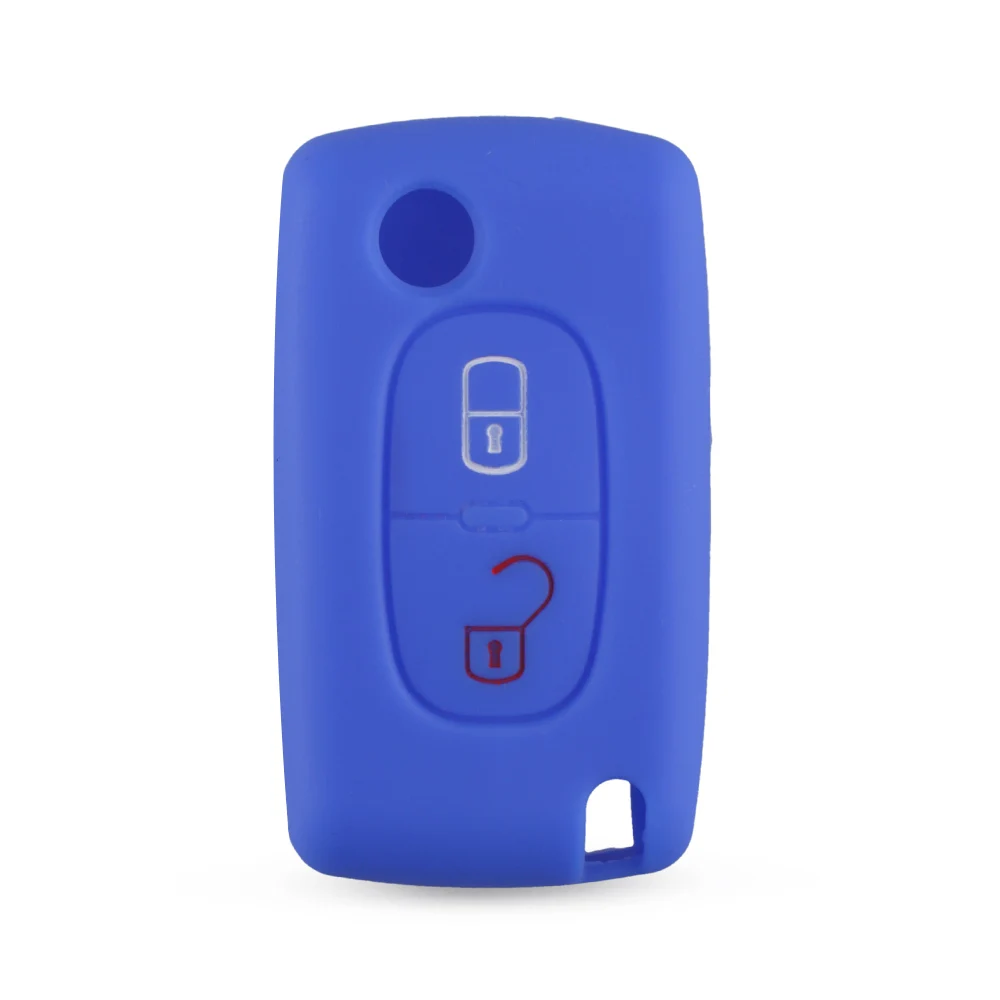 2/3 Button For Citroen Xsara Picasso C2 C3 C4 C5 C6 C8 For Peugeot 107 206 207 307 308 406 Silicone Key Cover Case Fob KEYYOU
