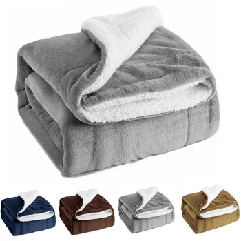 

Sherpa Fleece Blanket Throw Size Plush Throw Blanket Fuzzy Soft Blanket Microfiber 130x160CM