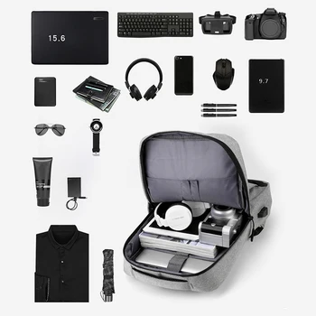 Men's Backpack Multifunctional Waterproof Bags For Male Business Laptop Backpack USB Charging Bagpack Nylon Casual Rucksack 4
