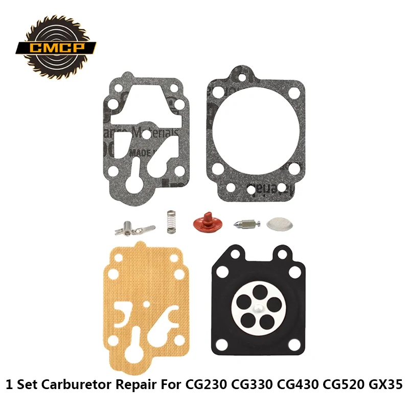 1 комплект карбюратор для ремонта ремонтного карбюратора комплект для кустореза CG230 CG330 CG430 CG520 GX35 триммер для травы бензопила ремонтный комплект