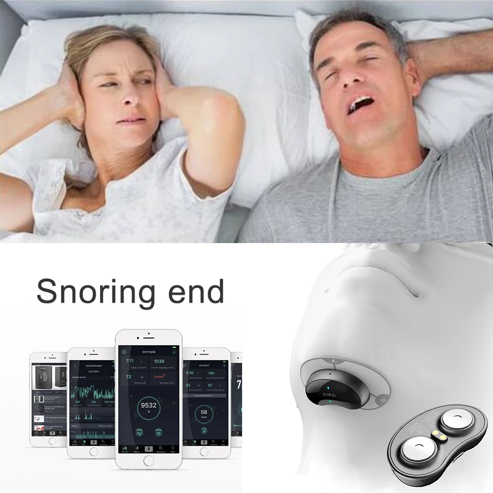 

Comfort Smart anti snore Device Sleep Apnea Anti Snoring Sleeping Aid with APP and sleep monitor android or IOS replace CPAP