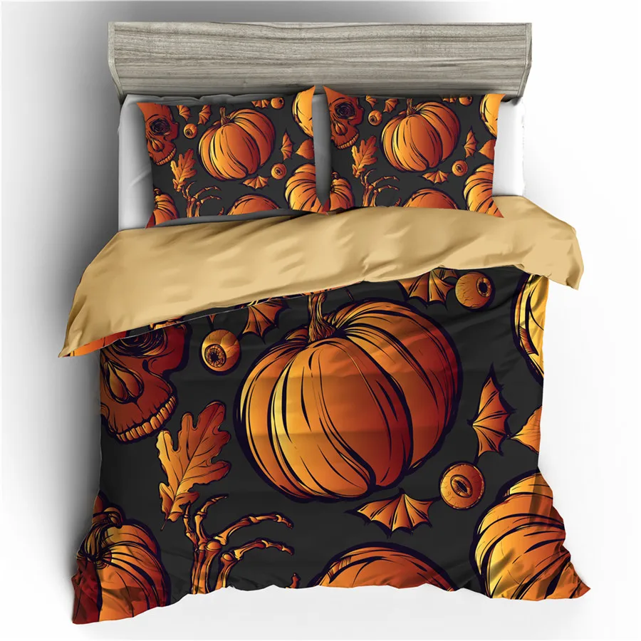 

A Bedding Set 3D Printed Duvet Cover Bed Set Halloween Home Textiles for Adults Bedclothes with Pillowcase #WSJ54