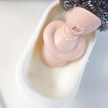 

Soap Sponge Holder for Kitchen Sink Cute & Funny Dish Scrubber Holder Kitchen Organizer- Includes 1 Metal Scrubber P7Ding