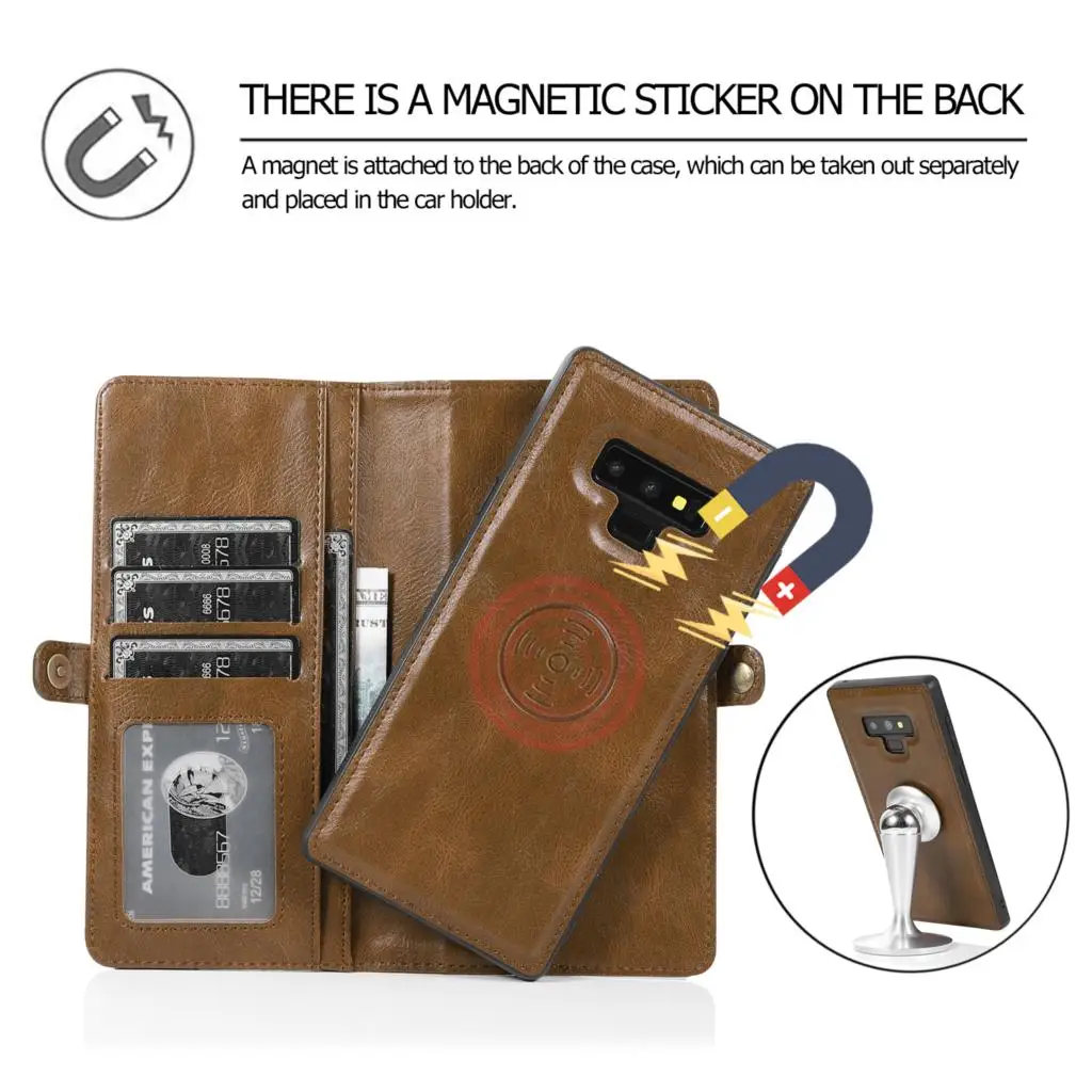 9 держатель для карт бумажник чехол для samsung Galaxy S10 плюс S9 S8 S10e Note 8, 9, 10, плюс A40 A50 A70 кожаный чехол для телефона на магните