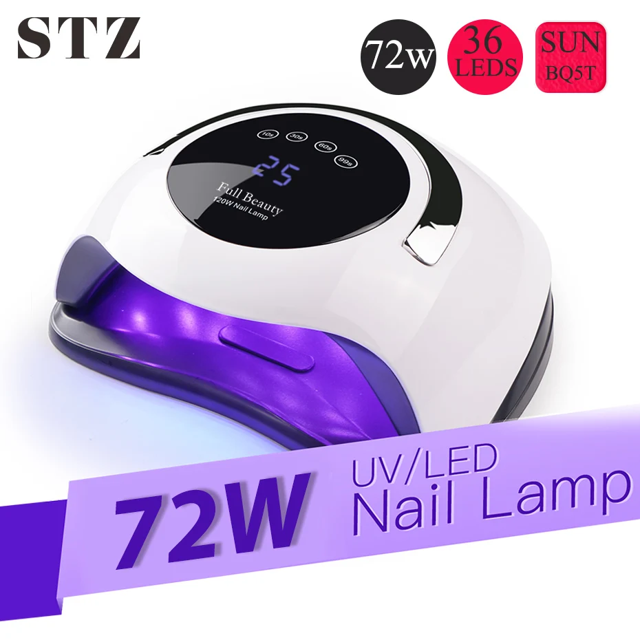 

STZ 72W High Power Nail Dryer Machine All Gel Polish Fast Curing UV LED Nail Lamp LCD Touch Display Auto Sensor Manicure SUNBQ5T