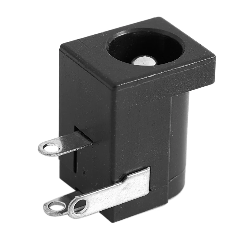 10 шт. черный 3 Pin 2,5 мм x 5,5 мм DC разъем питания разъем PCB крепление разъем