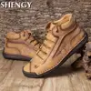 Men Shoes Autumn Non Slip Comfy Ankle Boots Hand Stitching Casual Men Loafers Soft Sole Breathable Flats Shoes Female Boots ► Photo 3/6