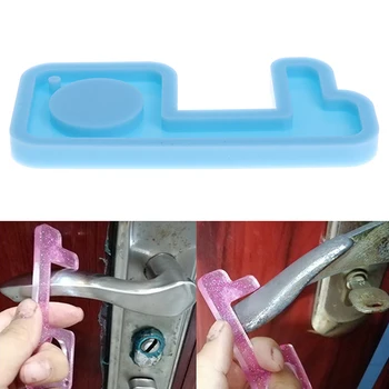 

1pcs Door HOOK Keychain Mould Silicone Epoxy Resin Mold Prevent Contact