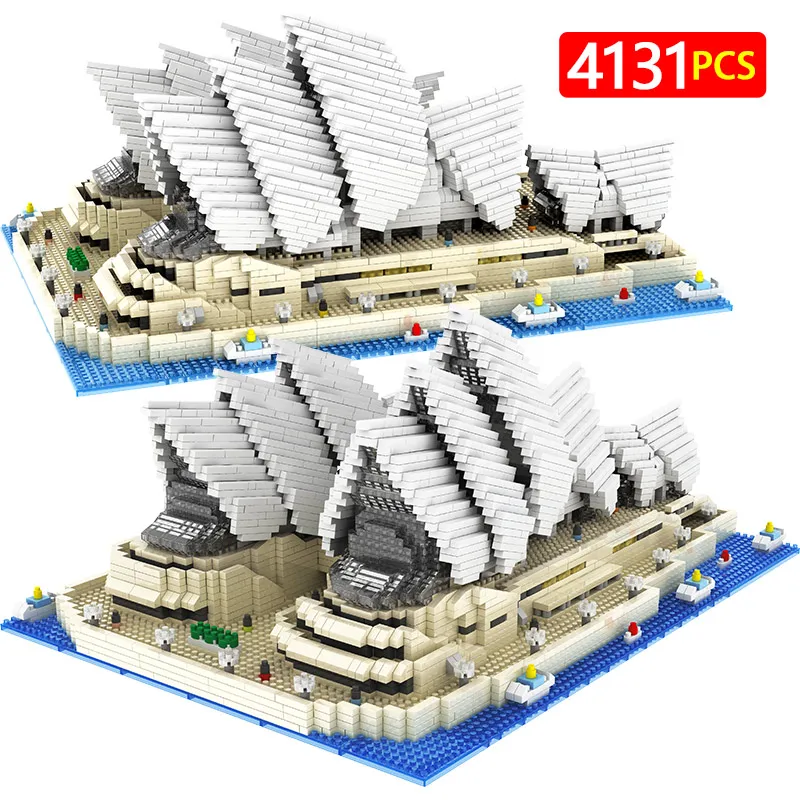 

4131PCS Famous City Architecture Chinese Zhuhai Opera House Model Building Blocks Bricks Educational Mini Blocks Toys for Kids