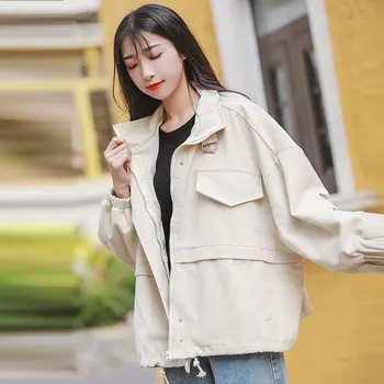 

2020 Spring Autumn New Baseball Clothes Women Jacket Korean Long sleeve Harajuku Hip hop Women Coat Loose Student Outwear D3535