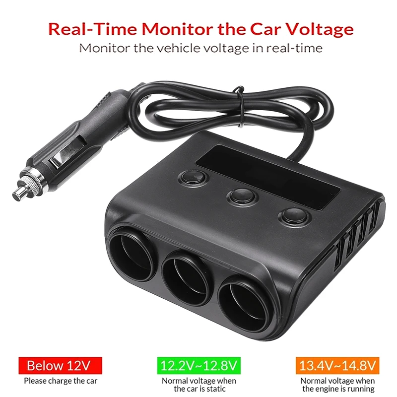 Адаптер для зарядного устройства с 4 портами USB 3-сторонний автоматический