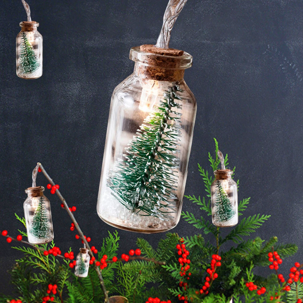 

Festival Wishing Bottle Holiday Led Copper Wire DIY Durable String Lights Accessories Decorations Home Battery Powered Christmas