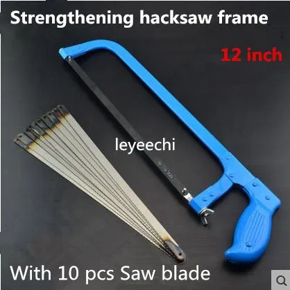 12 дюймов Многофункциональный сплав алюминия со сталью пилы Фрам Hacksaw с 10 шт. пилы
