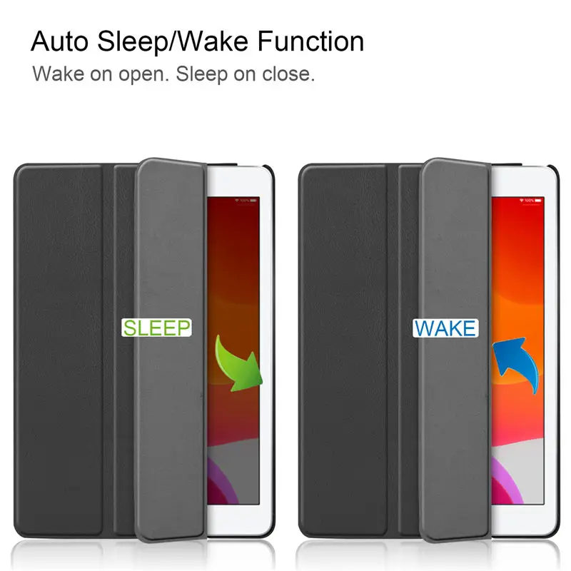 Чехол для iPad 10,2 Smart Case для Apple iPad 7th Generation A2200 A2198 A2232 чехол Funda ультра тонкий PU кожаный чехол-подставка