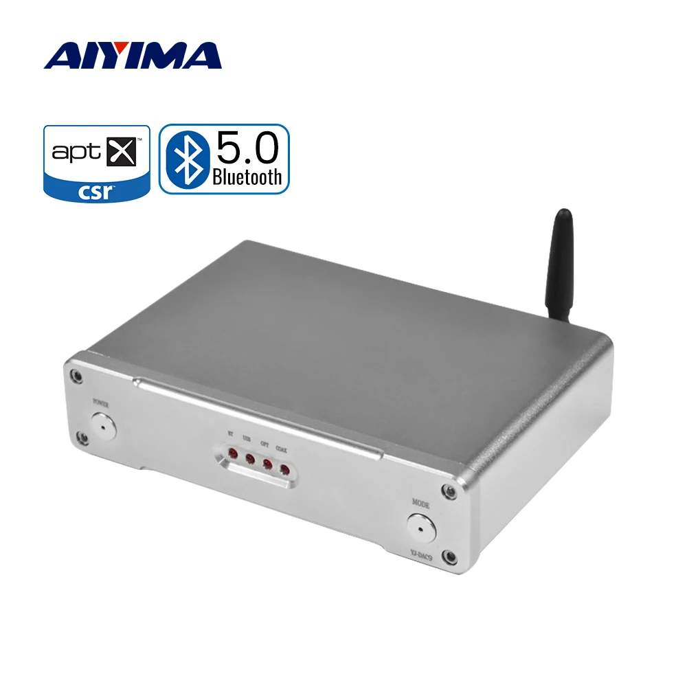 AIYIMA ES9038Q2M волоконно коаксиальный USB Bluetooth 5 0 DAC декодер QCC3008 приемник XMOS208 Поддержка