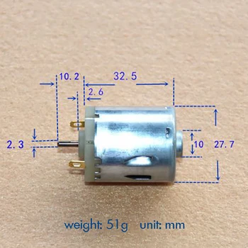 

Reverse Output Shaft RS-365SA-10185A Carbon Brush Motor 365 Micro DC Motor for Car Models 6V-24V 4225-20095 rpm Shaft Dia 2.3mm