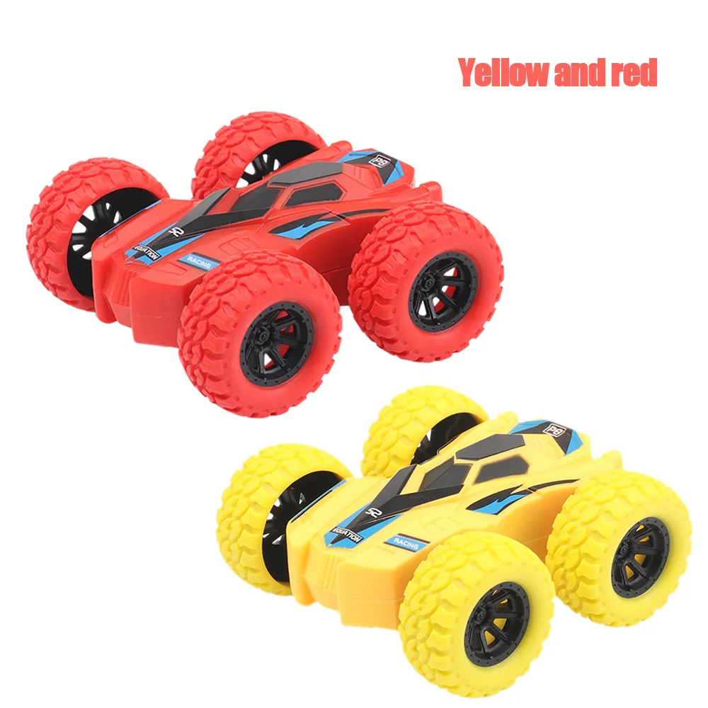 2pcs Kids Toy Car Fun Double-Side Vehicle Inertia Safety Crashworthiness and Fall Resistance Shatter-Proof Model for Child 11