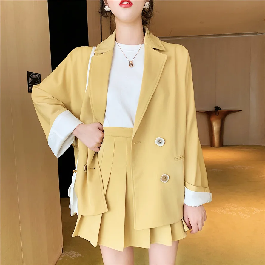 Photo Shoot Natural And Unrestrained Elder Brother Profile West Casual Retro Slimming Coat Korean-style Thin Small Suit Wom