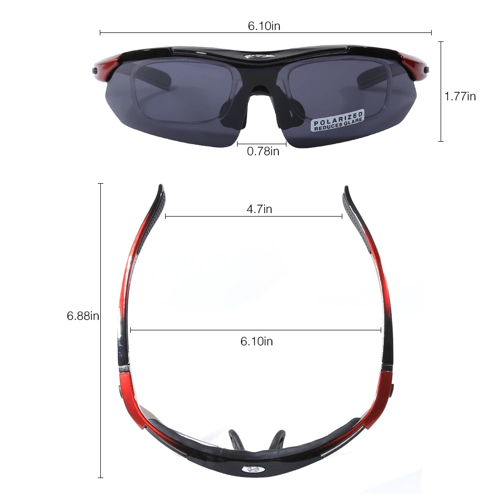 Спортивные солнцезащитные очки для велоспорта с 5 линзами, поляризованные солнцезащитные очки для велосипеда, ультралегкие ветрозащитные очки, поляризационные очки UV400 для мужчин и женщин