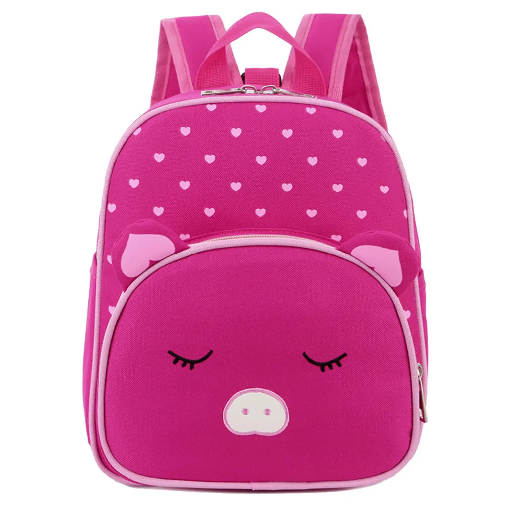 Рюкзак для мальчиков и девочек с изображением Льва поросенка из мультфильма; рюкзак для детей ясельного возраста; Водонепроницаемая школьная сумка#45 - Цвет: Pink