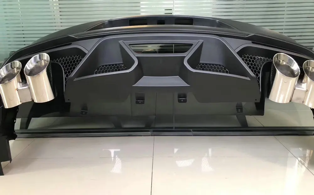 GT500 задний бампер/ПУ задний диффузор для губ/выхлоп pip наконечники Автомобильный задний бампер s для Ford Mustang бодикит бодикит бамперы