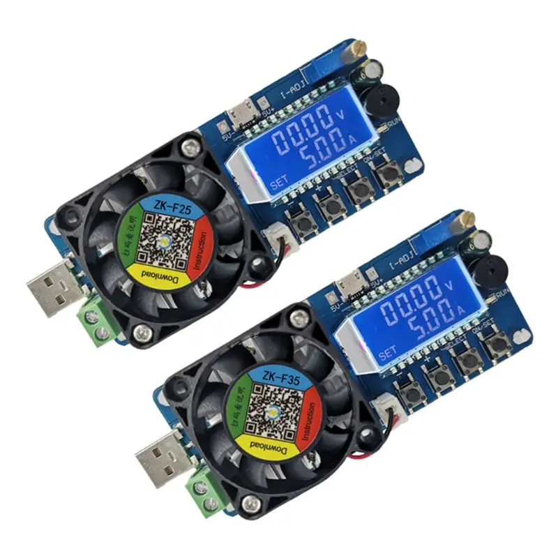 

Electronic Load USB Load Tester 35W Constant Current Battery Capacity Tester