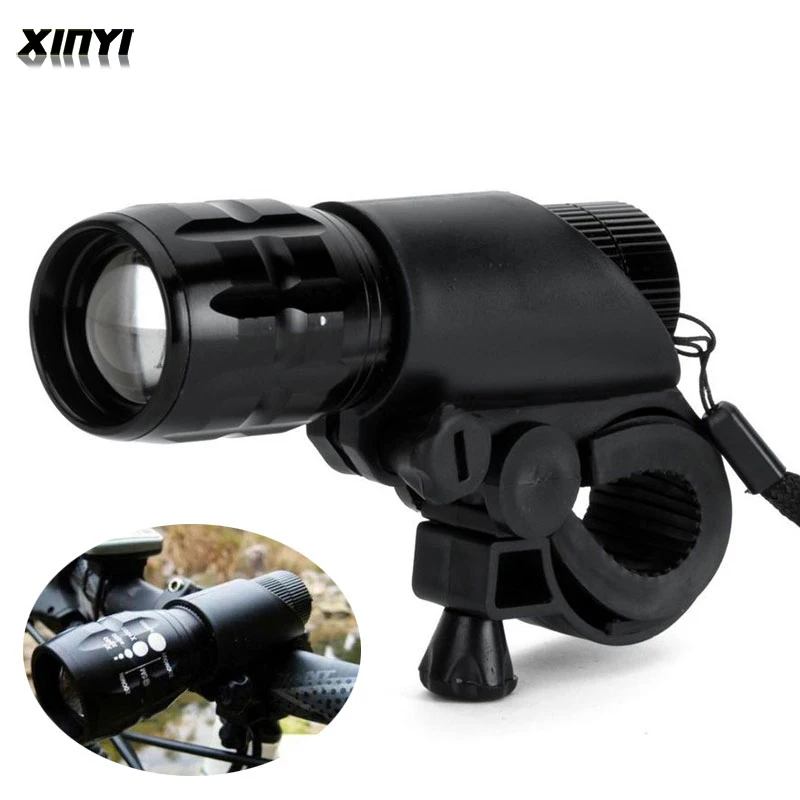 Q5 2000LM 3 Modes Zoomable LED Torch Flashlight With Holder Front Bike Bicycle Lights Lamps Lantern For AAA Battery | Лампы и
