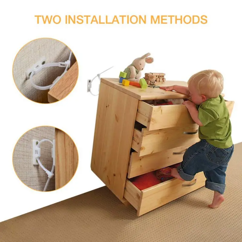 10 Set Child Furniture Restrictor Secure Lock Strap Anchors Anti Tip Resistant Straps Child Safety Baby Pets Security Protection 10 Set Child Furniture Restrictor Secure Lock Strap Anchors Anti Tip Resistant Straps Child Safety Baby Pets Security Protection