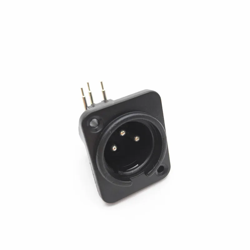100 шт. черный XLR 3pin 3 pin Мужской Женский Разъем Панель Крепление Шасси гнездо разъема ПП