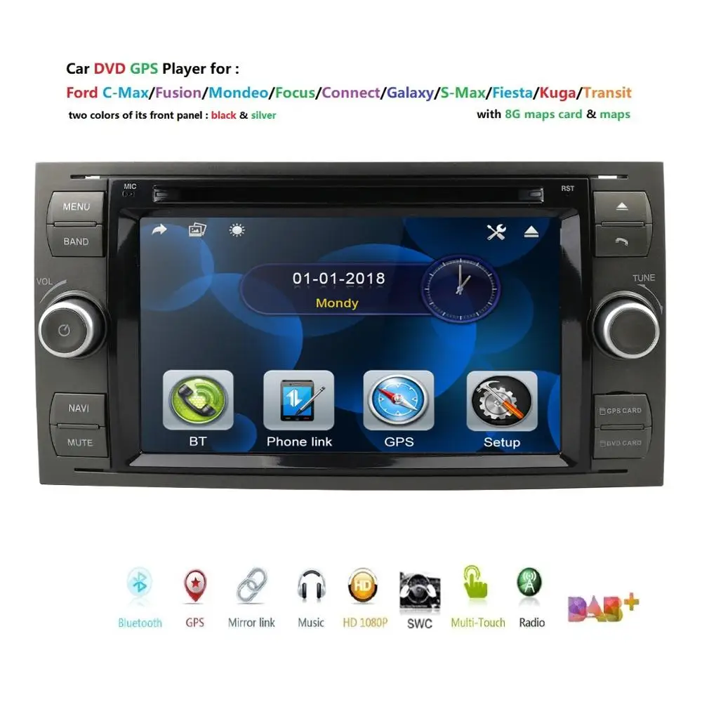 WINCE 7-дюймовый автомобильный радиоприемник мультимедийный DVD-плеер GPS для