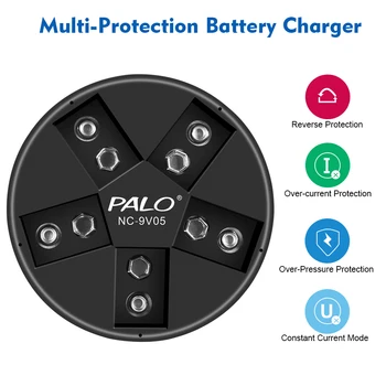 

9V battery charger for 6f22 rechargeable battery ni-mh lithium 9v battery charger