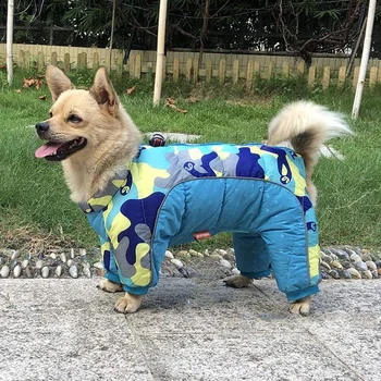 

Pet Dog Clothes Winter Warm Padded Thicker Reflective Cotton Coat Waterproof for Small Medium Dogs Four Feet Clothing PA