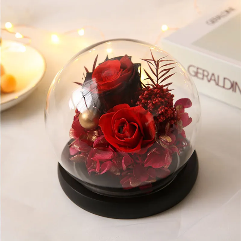12sets/pack Diameter=10cm Small Size Round Shaped Glass Dome Vase Home Decoration Friend Favor Gift Cover Wedding Live Prop