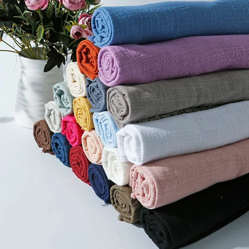 Хлопок, лен, ткань, морщинка, пенька, шитье, сделай сам, ткань, летний цвет, тонкая, обычная льняная ткань 100x130 см