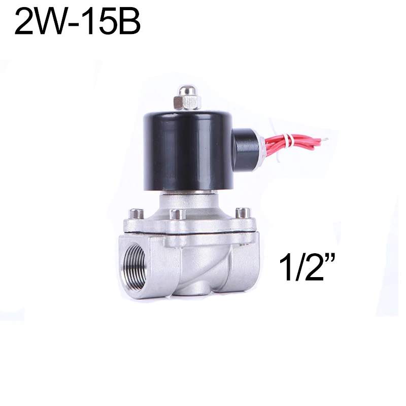 24v 110v 220v 12v 1/2 inch Solenoid Valve Stainless Steel Direct Acting Normally  Closed AliExpress