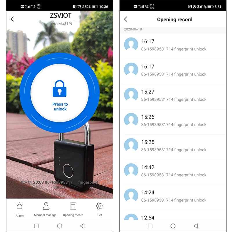 Tuya Bluetooth замок отпечатков пальцев БЕСКЛЮЧЕВОЙ USB перезаряжаемый дверной умный