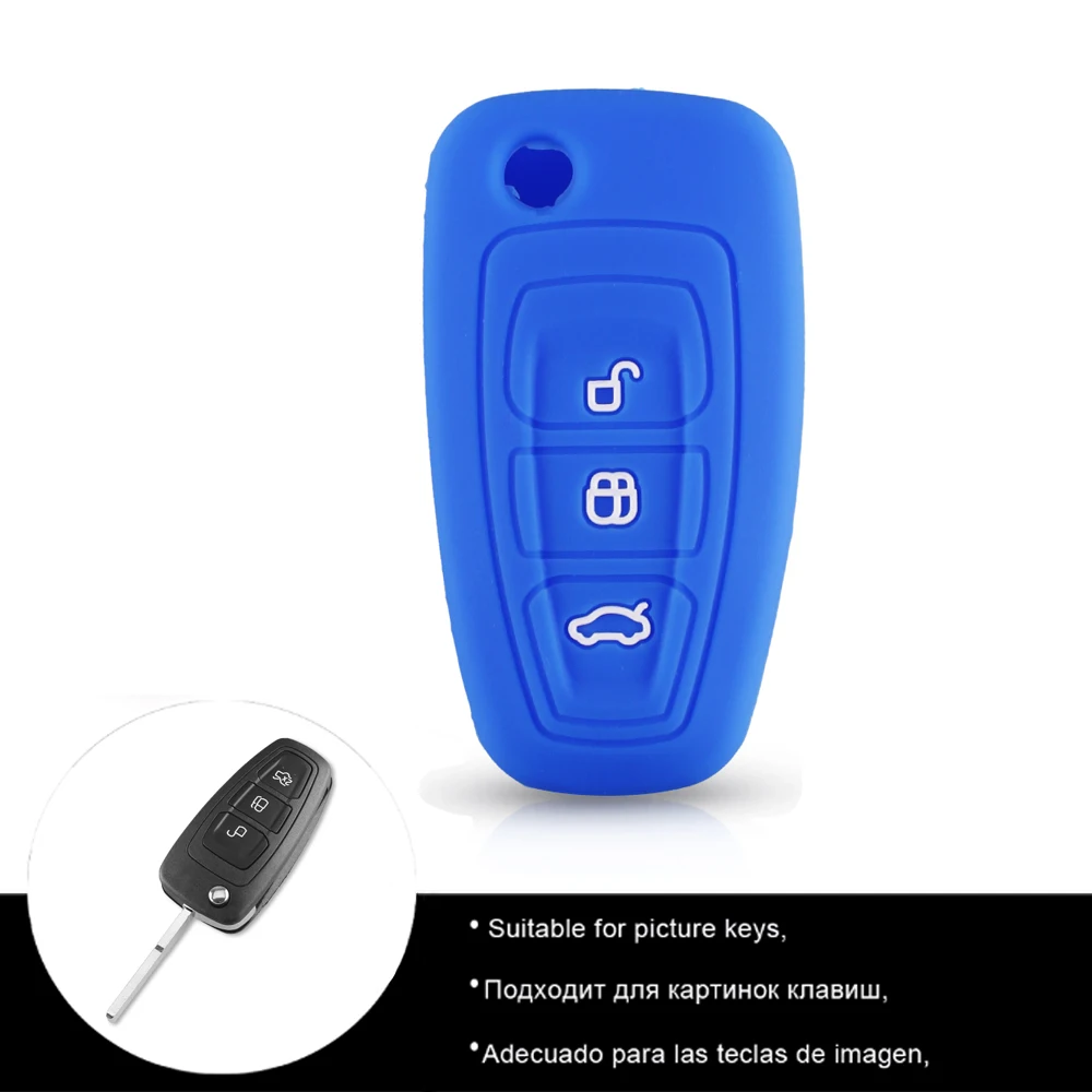 Силиконовый чехол KEYYOU для Ford Ranger C Max S Focus Galaxy Mondeo Transit Tourneo складной автомобильного