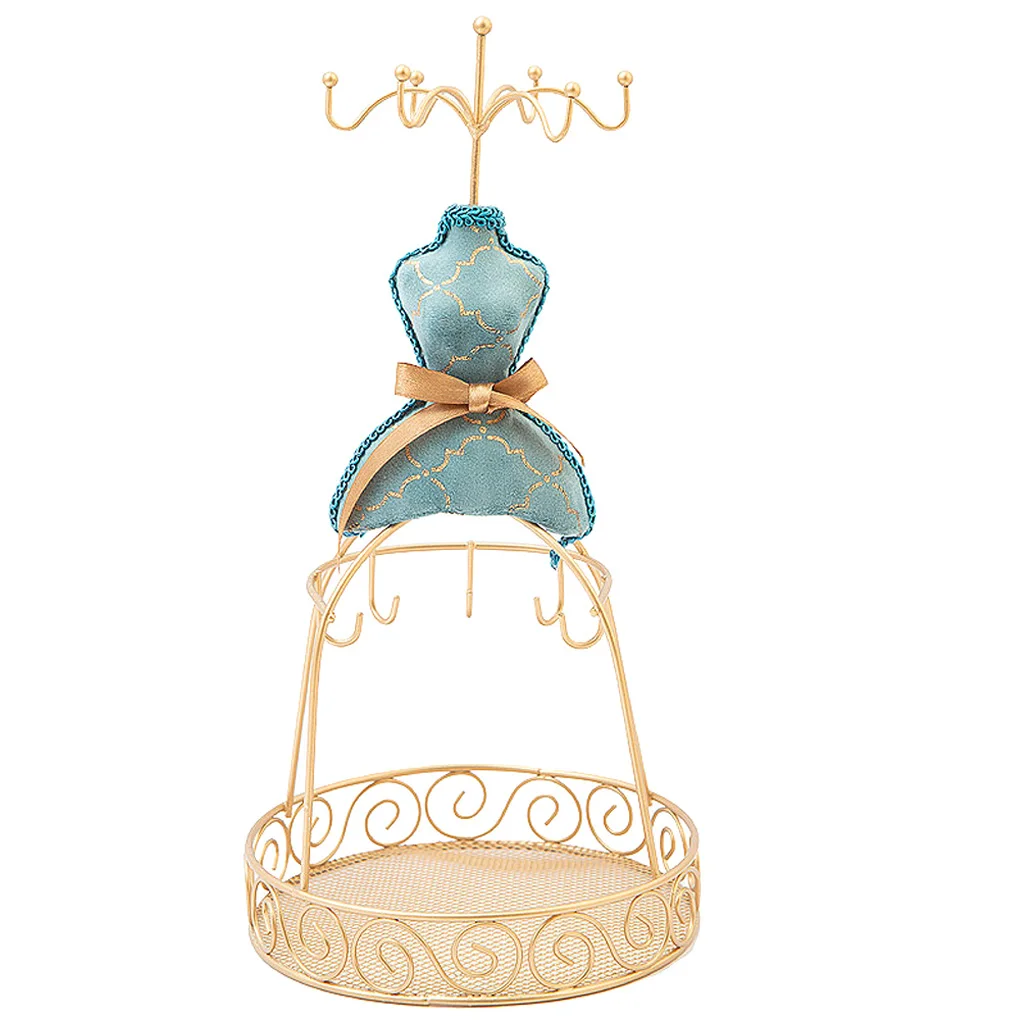 Vintage Jewelry Display Stand Decorative Holder for Necklace Rings Studs Storage - Jewellery Organizer