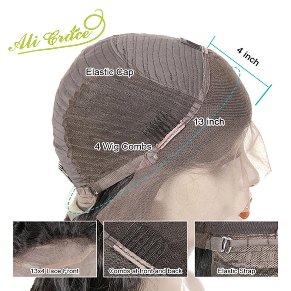 Ali Grace прямые парики на шнурках спереди малазийские светлые и 99J короткие волосы боб парики натуральные волосы с волосами младенца